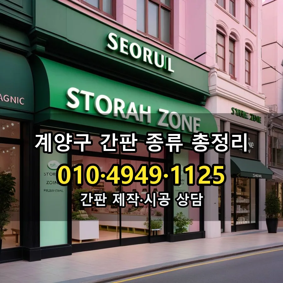 간판 종류 총정리 설치 현장